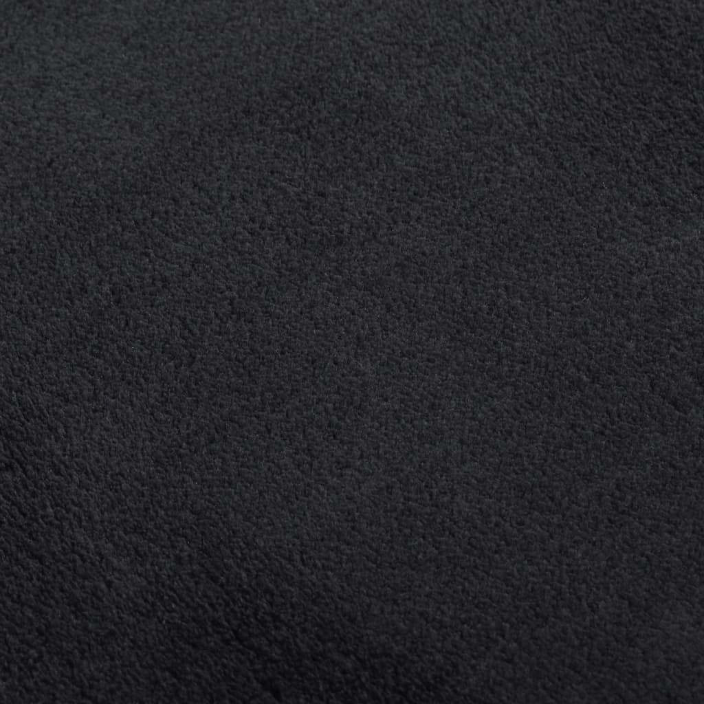 vidaXL Matto pestävä pehmeä lyhyt nukka 160x230 cm liukumaton musta