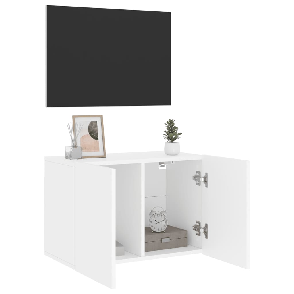 vidaXL TV-kaappi seinäkiinnitettävä valkoinen 60x30x41 cm