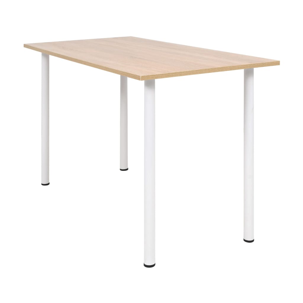 vidaXL Ruokapöytä 120x60x73 cm tammi ja valkoinen