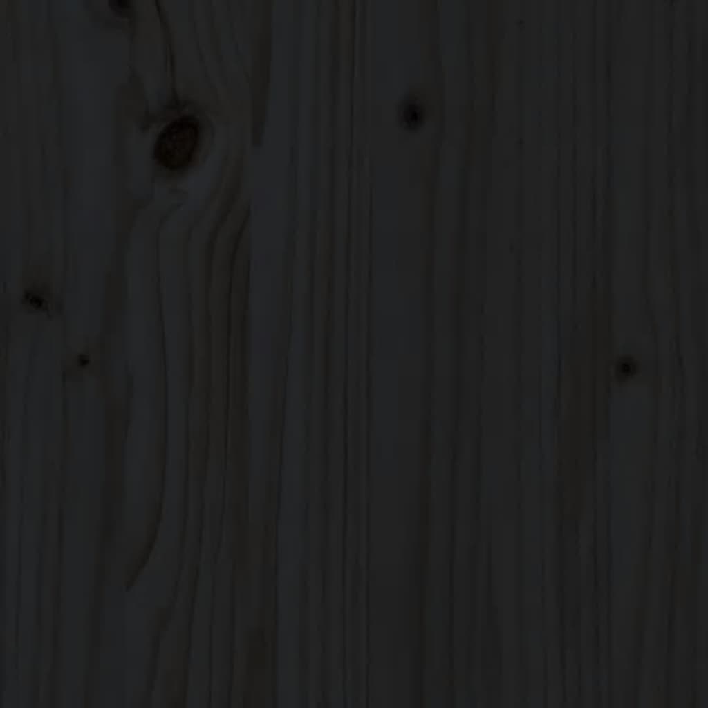 vidaXL Kukkalaatikko musta 62x30x69 cm täysi mänty