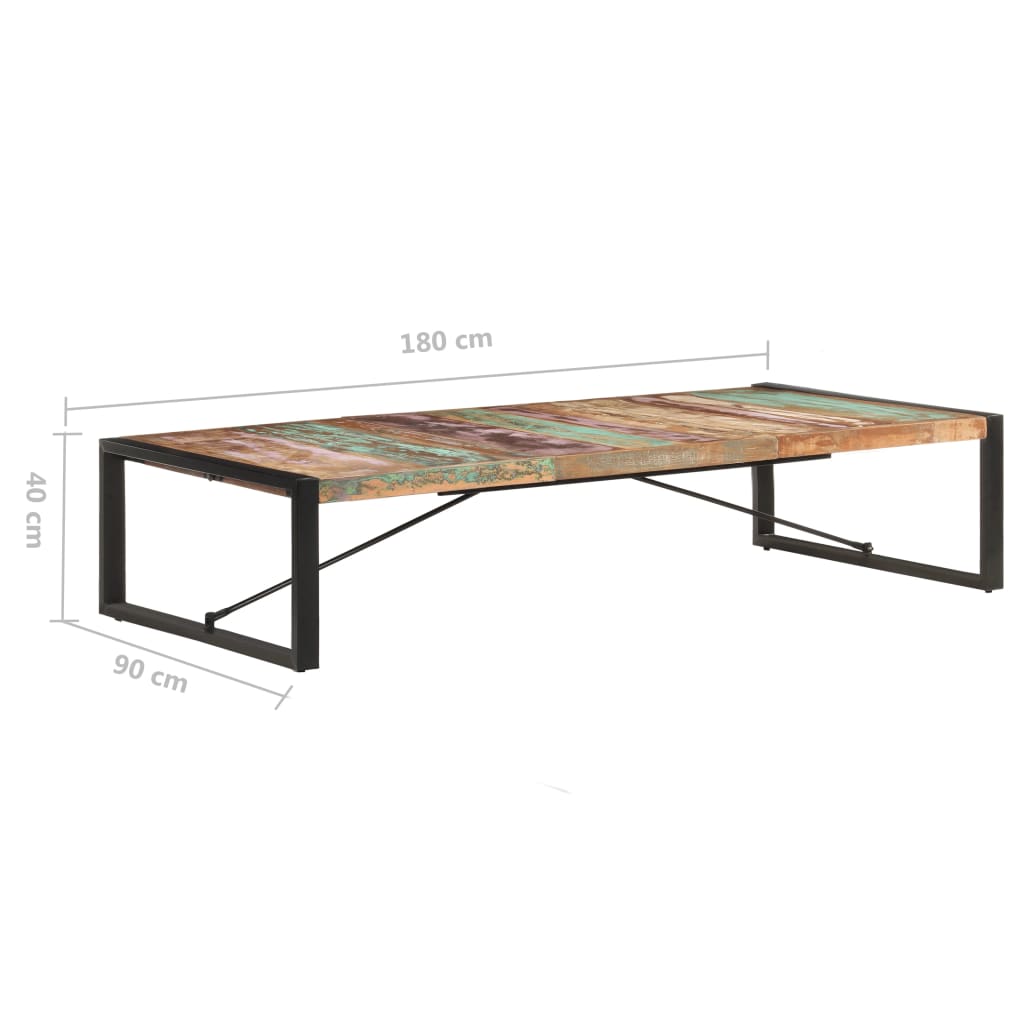 vidaXL Sohvapöytä 180x90x40 cm kierrätetty täyspuu