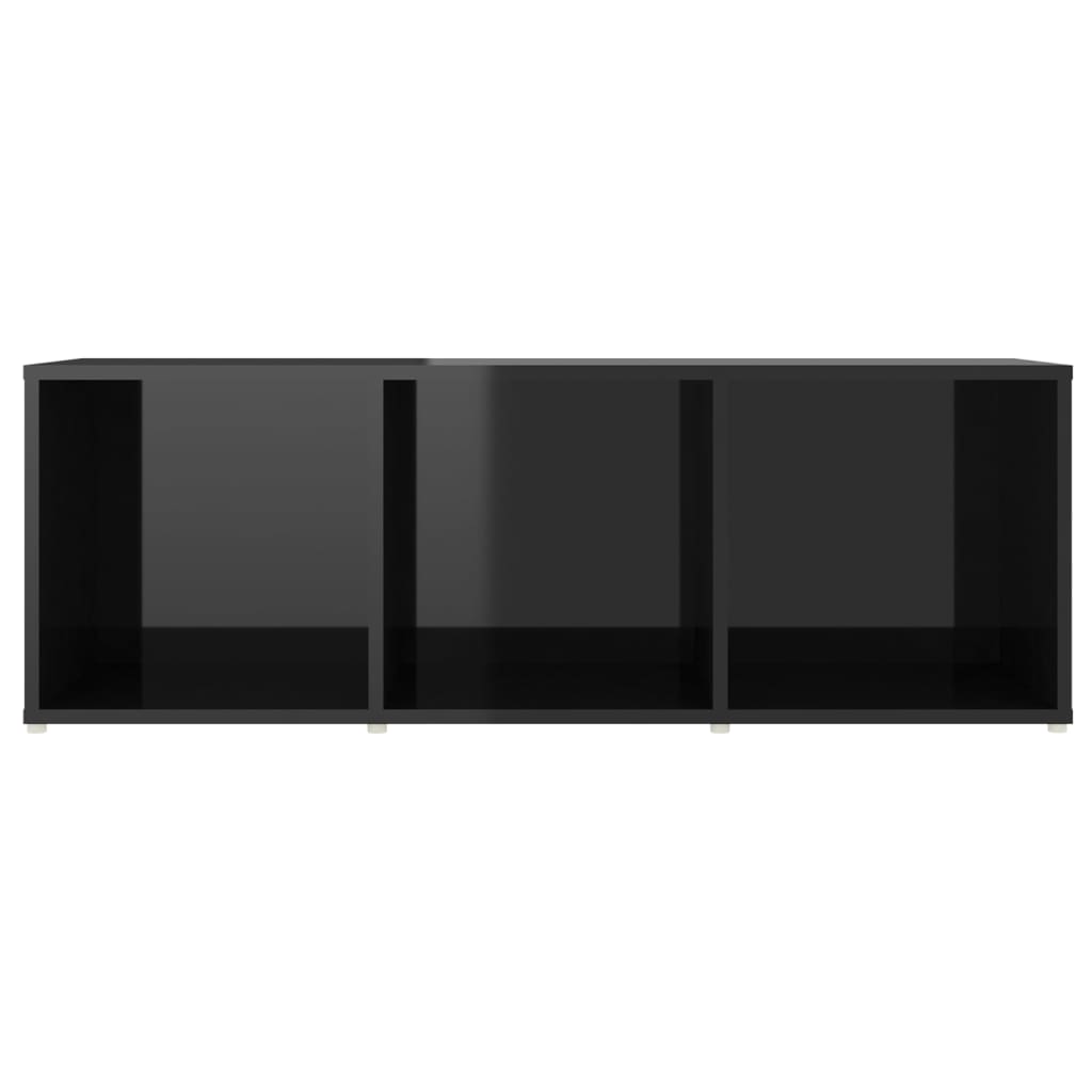 vidaXL TV-taso korkeakiilto musta 107x35x37 cm lastulevy