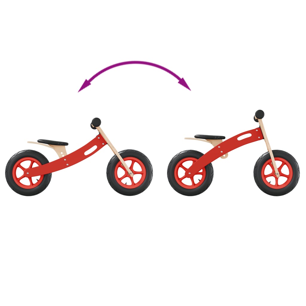 vidaXL Tasapainopyörä lapsille ilmarenkailla punainen