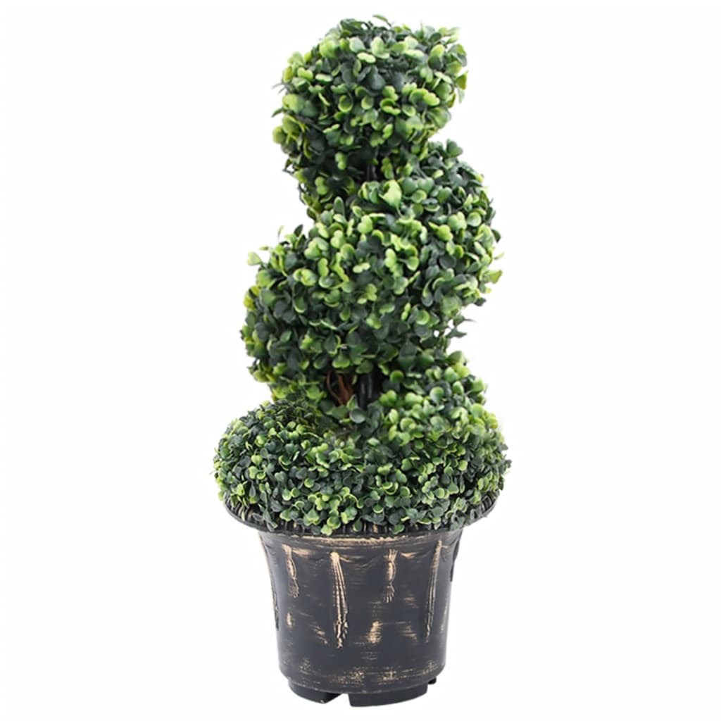 vidaXL Tekokasvi puksipuuspiraali ruukulla vihreä 59 cm