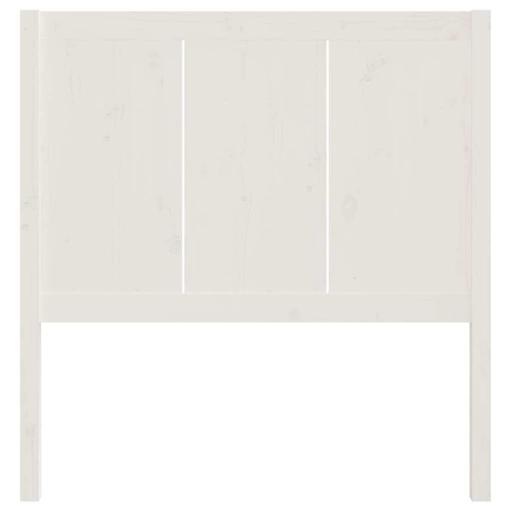 vidaXL Sängynpääty valkoinen 105,5x4x100 cm täysi mänty