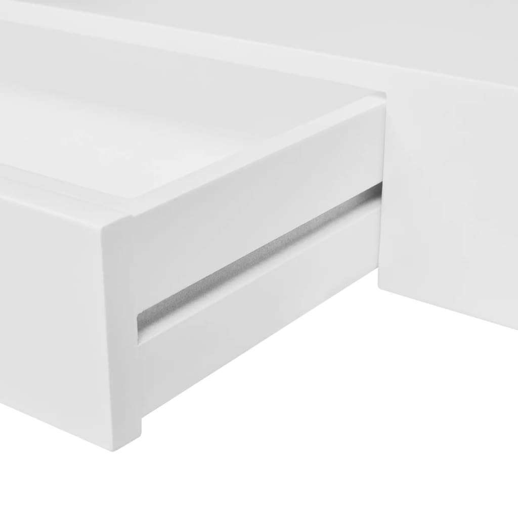 vidaXL Seinähyllyt laatikoilla 2 kpl piilokiinnitys valkoinen 80 cm