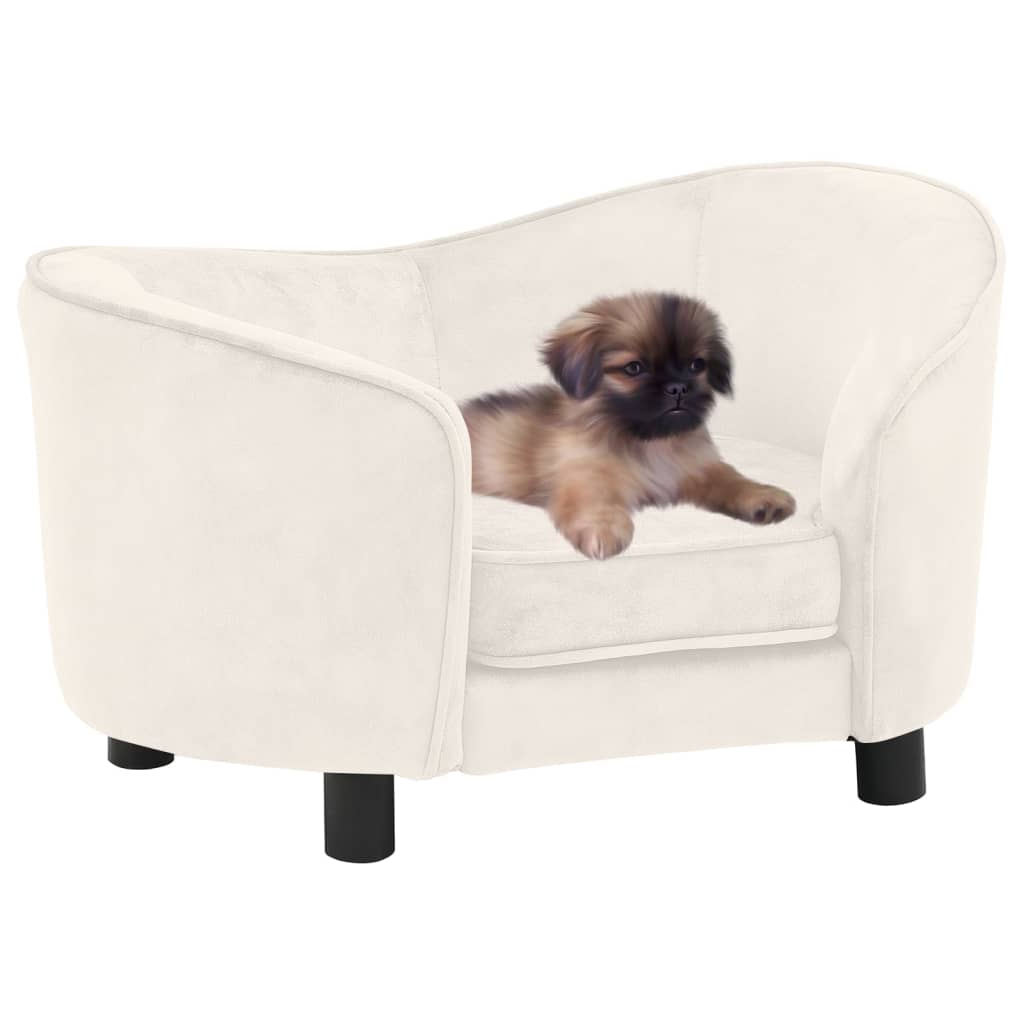 vidaXL Koiran sohva kerma 69x49x40 cm plyysi