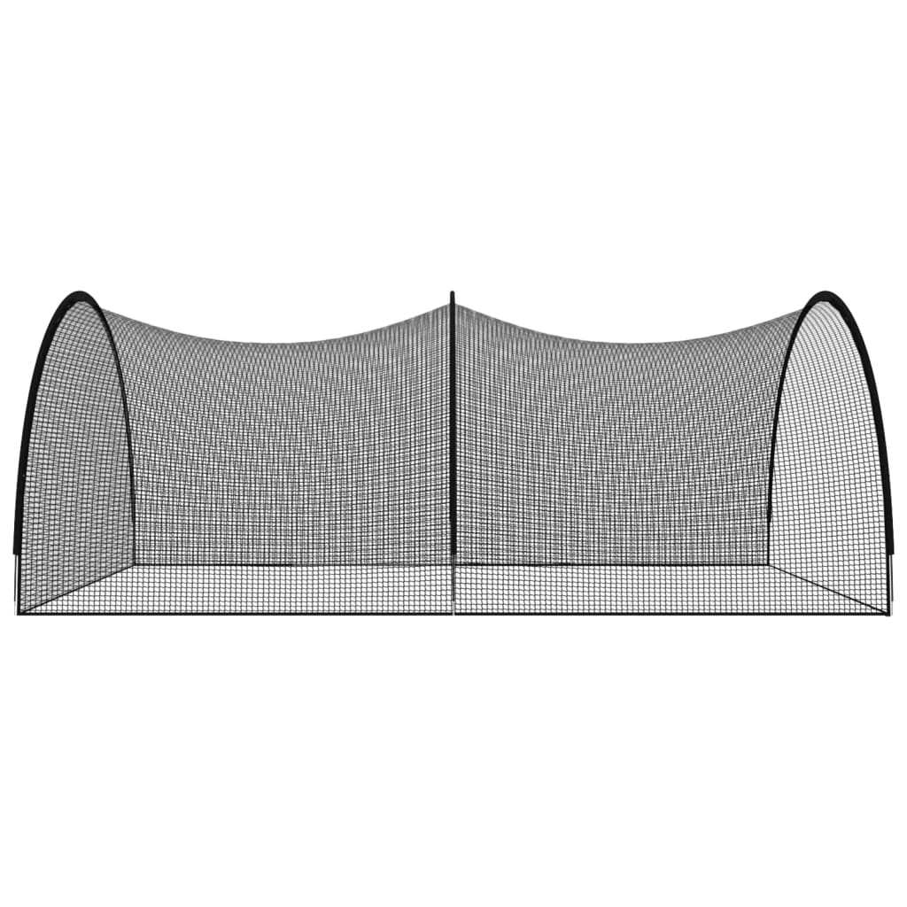 vidaXL Pesäpallo lyöntihäkki musta verkko 500x400x250 cm polyesteri