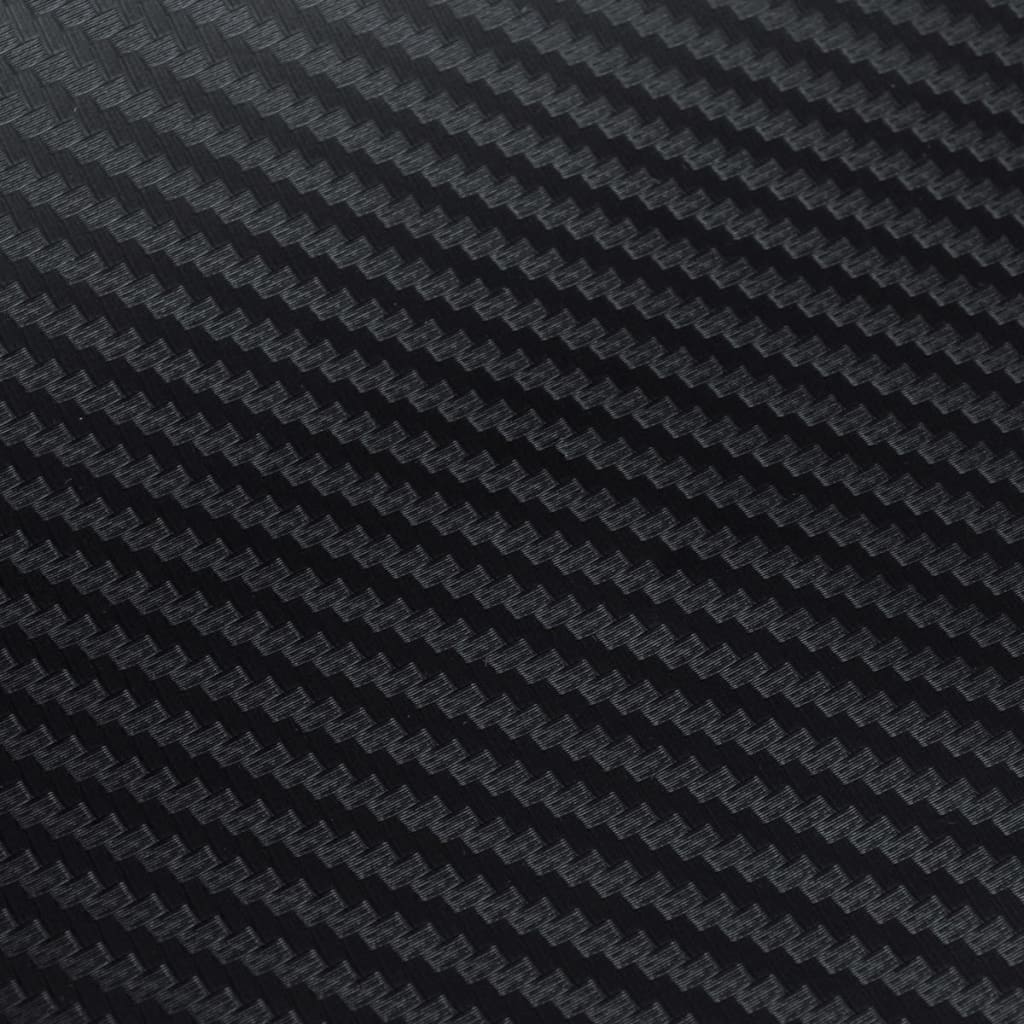vidaXL Auton päällystekalvo hiilikuitu 3D musta 152x500 cm