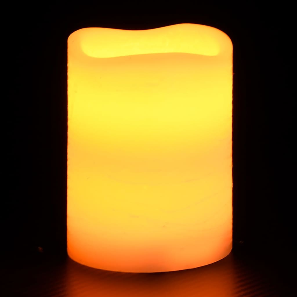 vidaXL Liekittömät LED-kynttilät 24 kpl kaukosäädin lämmin valkoinen