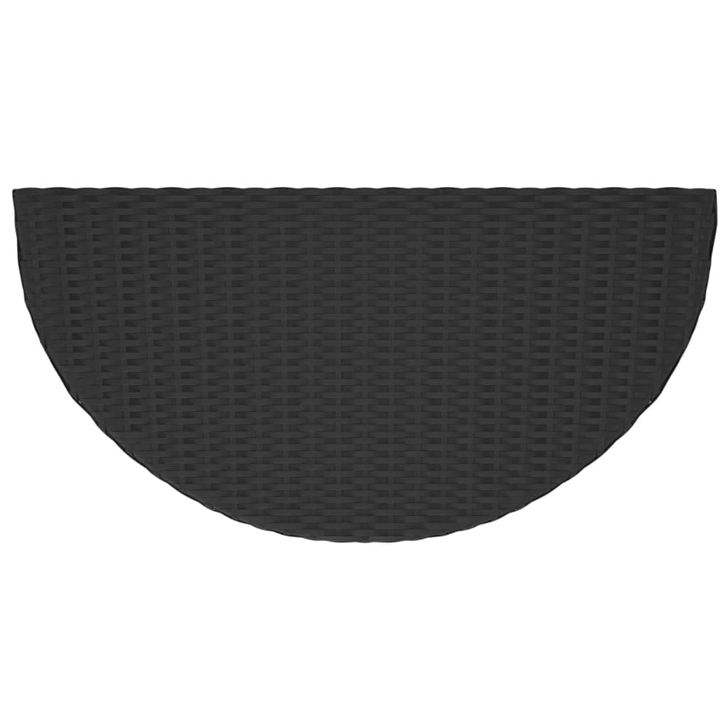 vidaXL Puutarhapöytä musta 100x50x75 cm polyrottinki