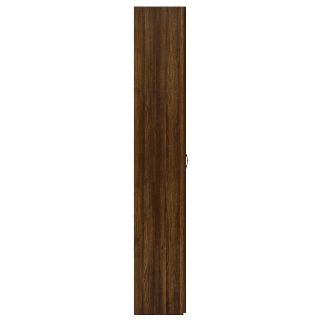vidaXL Toimistokaappi ruskea tammi 60x32x190 cm tekninen puu
