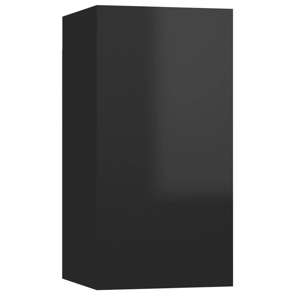 vidaXL TV-taso korkeakiilto musta 30,5x30x60 cm lastulevy