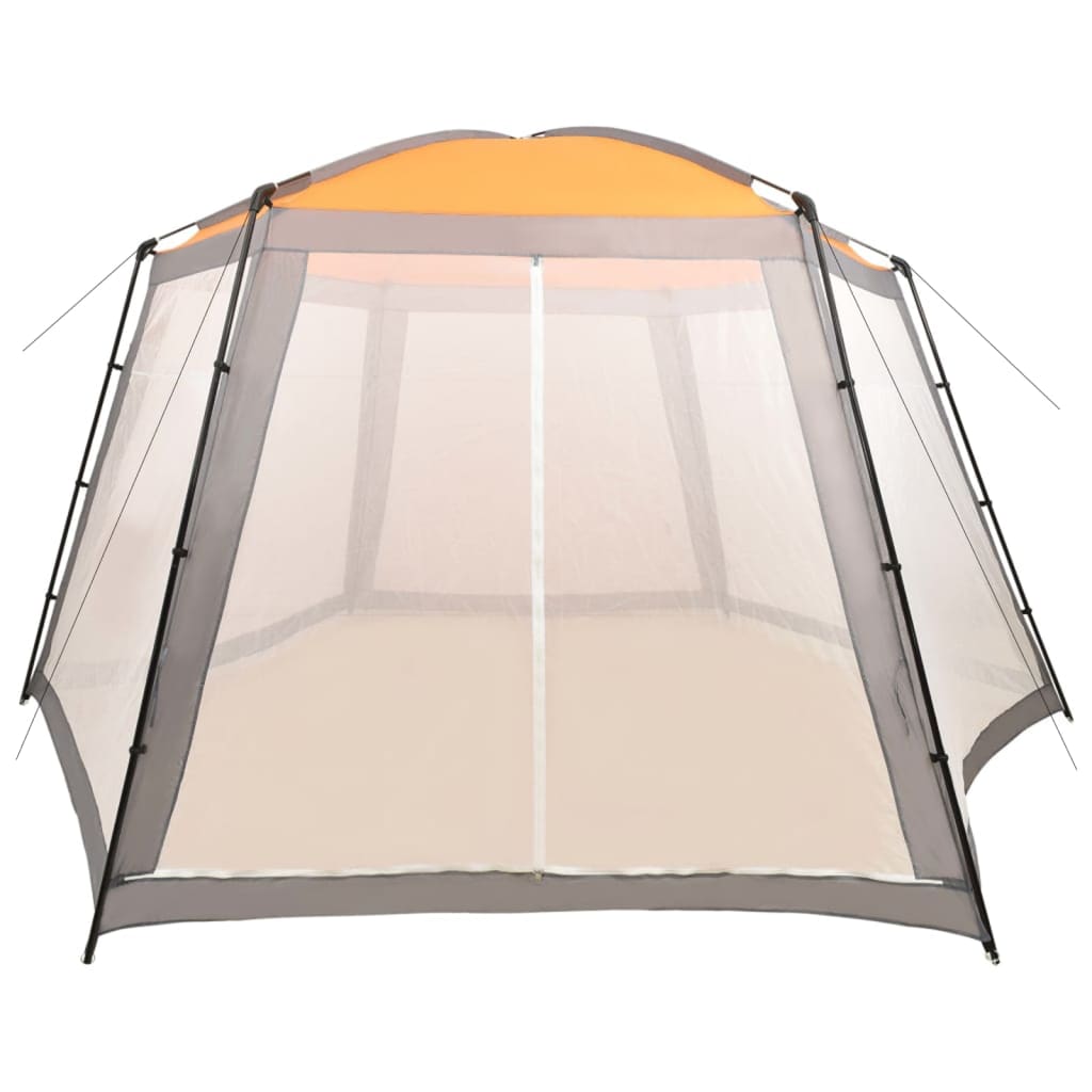 vidaXL Uima-altaan teltta kangas 590x520x250 cm harmaa