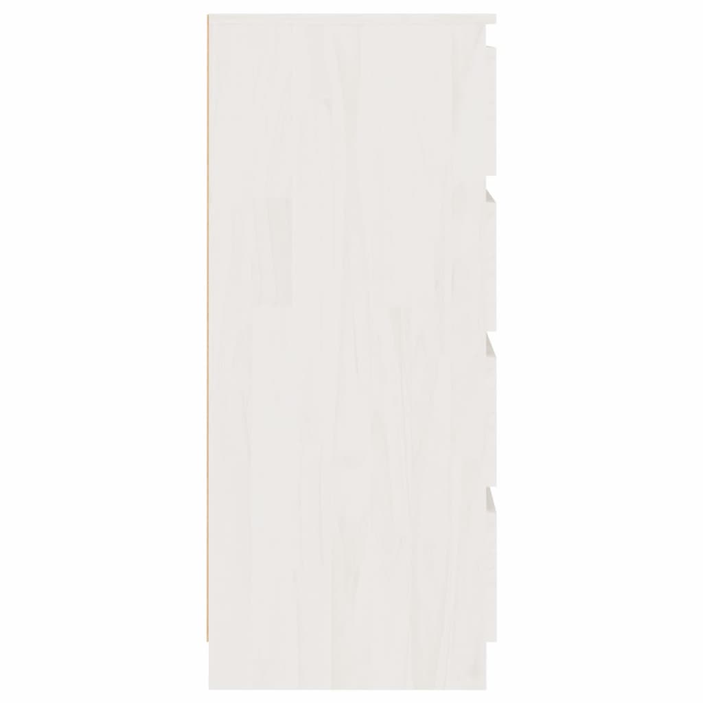 vidaXL Sivukaappi valkoinen 60x36x84 cm täysi mänty