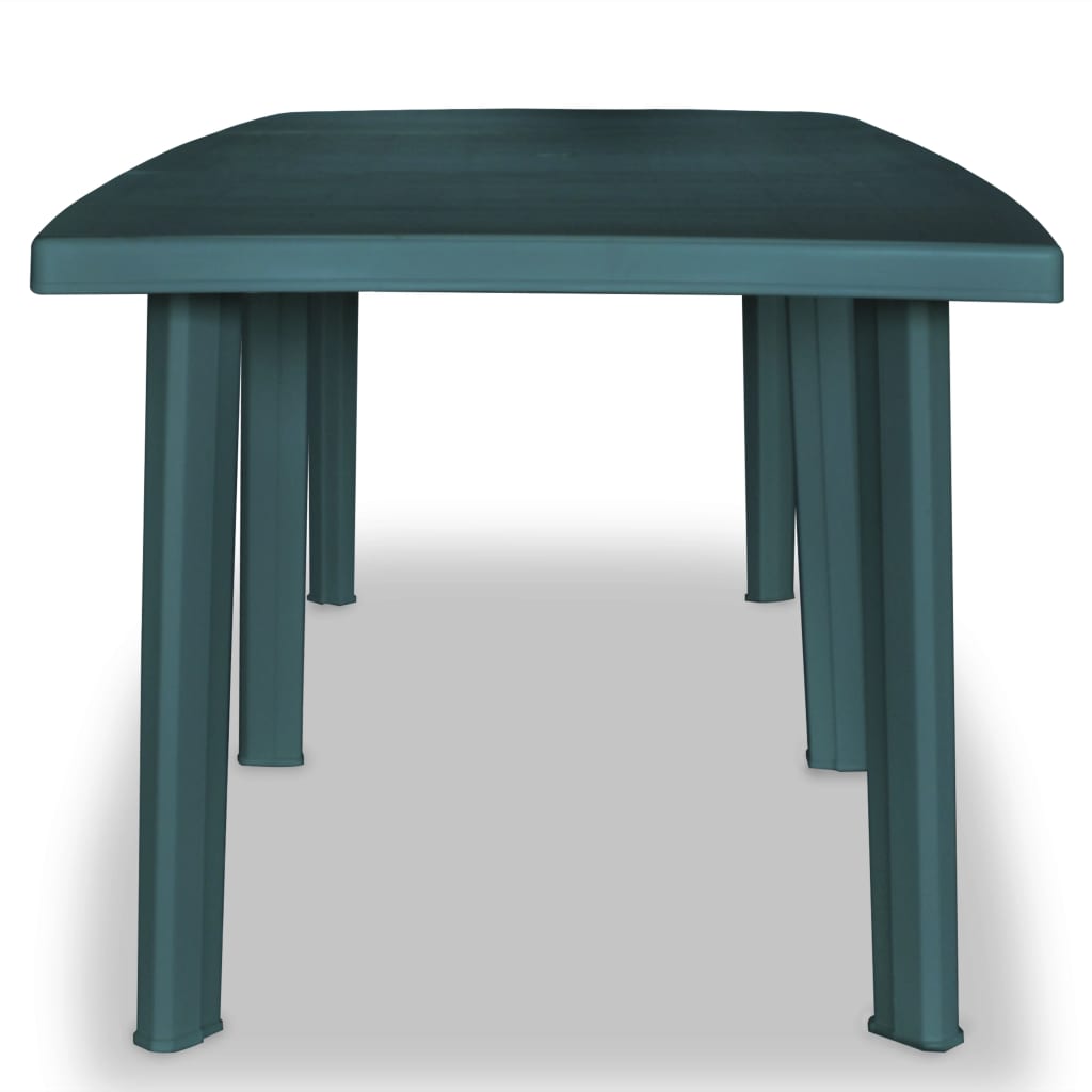 vidaXL Puutarhapöytä vihreä 210x96x72 cm muovi
