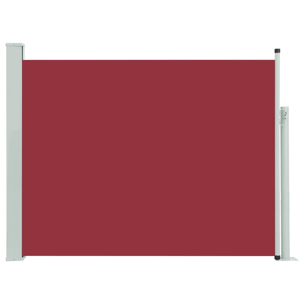 vidaXL Sisäänvedettävä terassin sivumarkiisi 140x500 cm punainen
