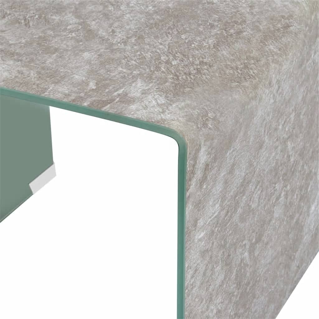 vidaXL Sohvapöytä ruskea marmori 50x50x45 cm karkaistu lasi
