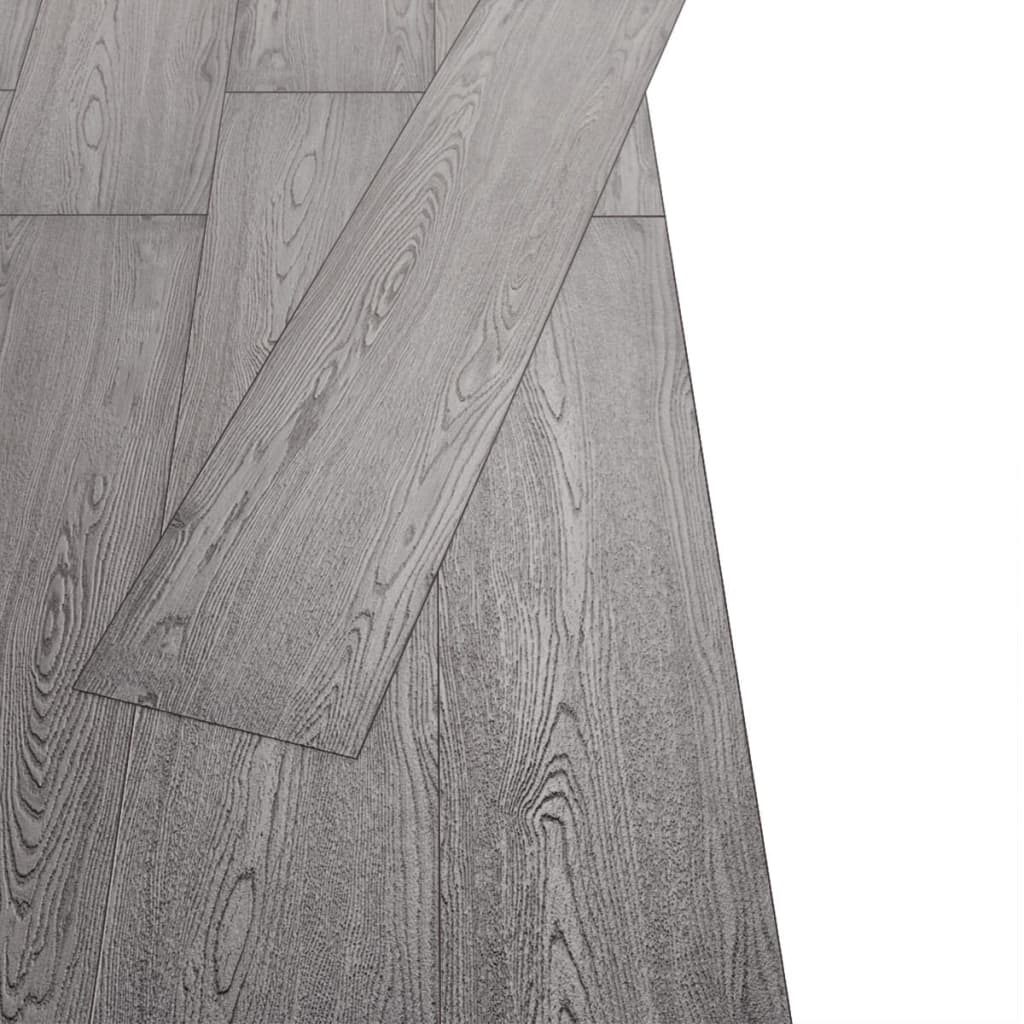 vidaXL PVC-lattialankut ei-itsekiinnittyvä 4,46 m² 3 mm tummanharmaa