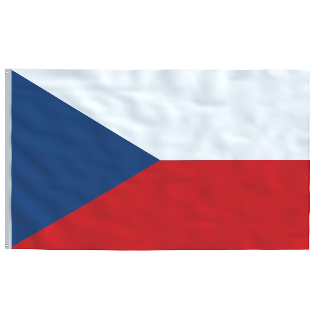 vidaXL Tšekin lippu ja lipputanko 6,23 m alumiini