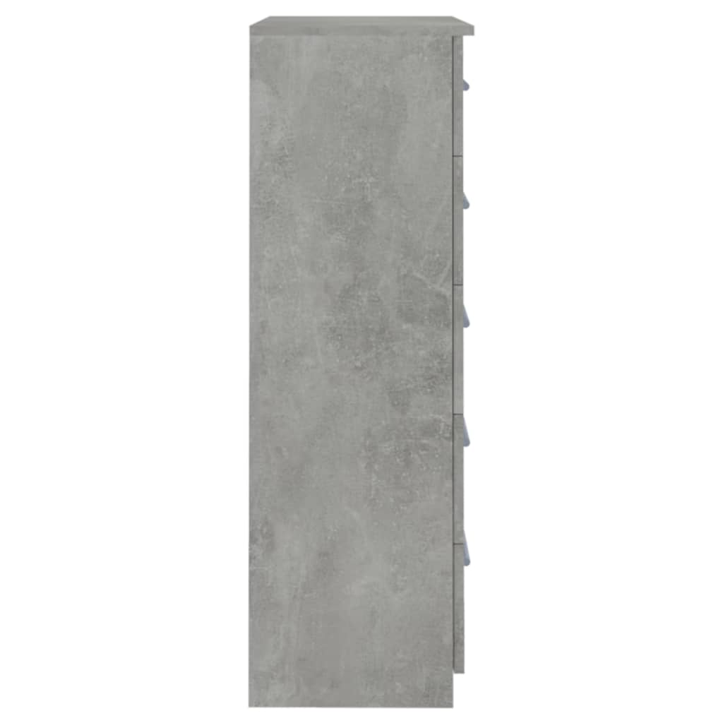 vidaXL Lipasto betoninharmaa 71x35x108 cm lastulevy