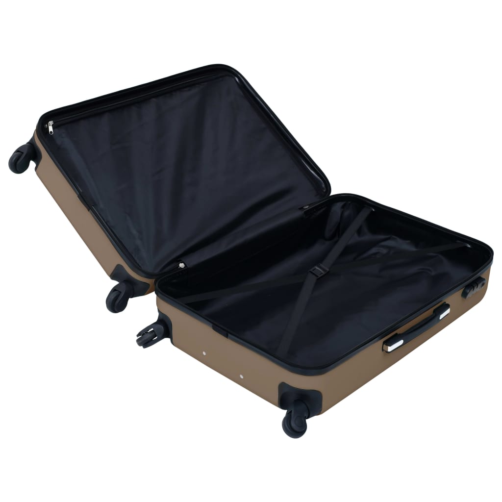 vidaXL Kovapintainen matkalaukkusetti 2 kpl ruskea ABS