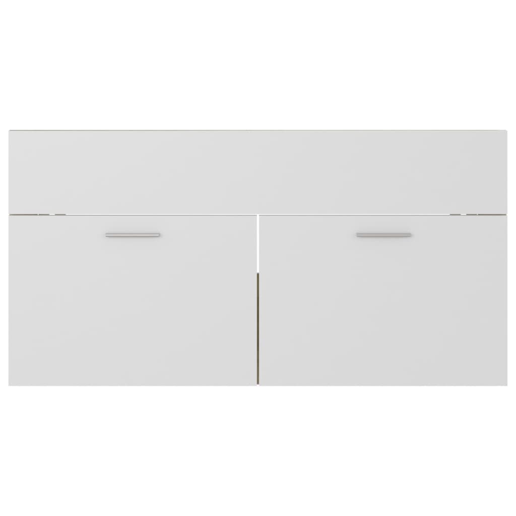 vidaXL Allaskaappi valkoinen ja Sonoma-tammi 90x38,5x46 cm lastulevy