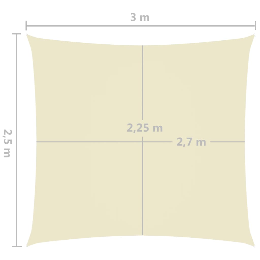 vidaXL Aurinkopurje Oxford-kangas suorakaide 2,5x3 m kerma