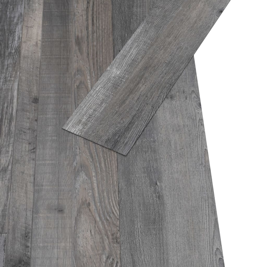 vidaXL PVC lattialankku ei-itsekiinnittyvä 5,26 m² 2 mm teollinen puu
