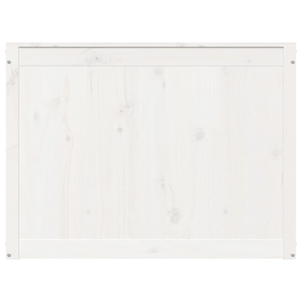 vidaXL Pyykkilaatikko valkoinen 88,5x44x66 cm täysi mänty