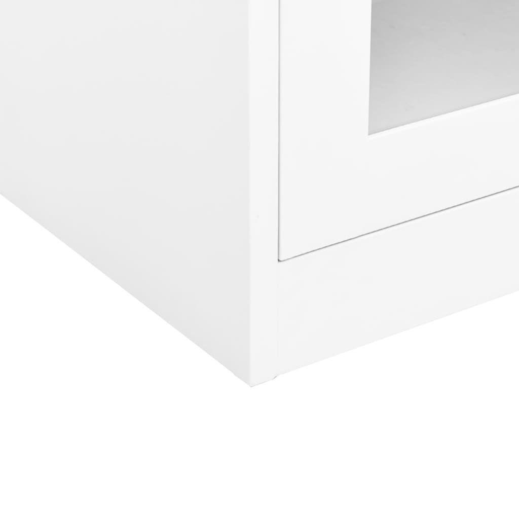 vidaXL Toimistokaappi valkoinen 90x40x90 cm teräs