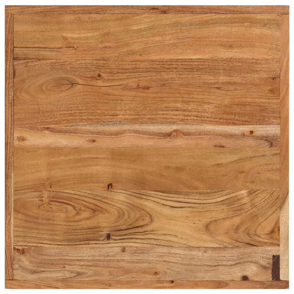 vidaXL Baaripöytä 55x55x107 cm täysi akasiapuu ja rauta