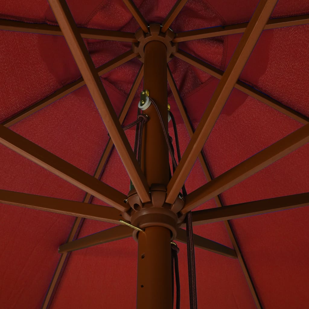 vidaXL Aurinkovarjo puurunko 330 cm terrakotta