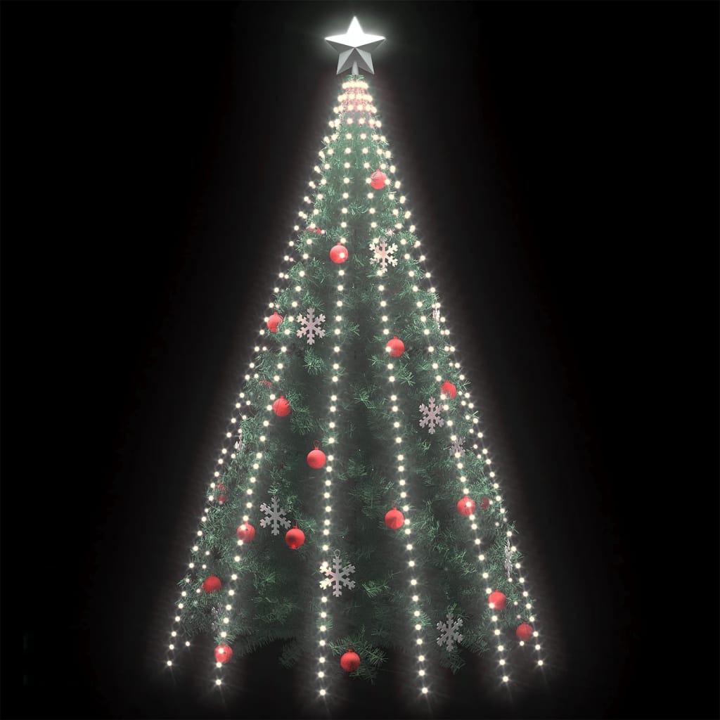vidaXL Joulukuusen valot 500 LED-valoa kylmä valkoinen 500cm sisä/ulko