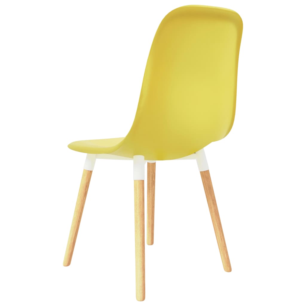 vidaXL Ruokapöydän tuolit 4 kpl keltainen muovi