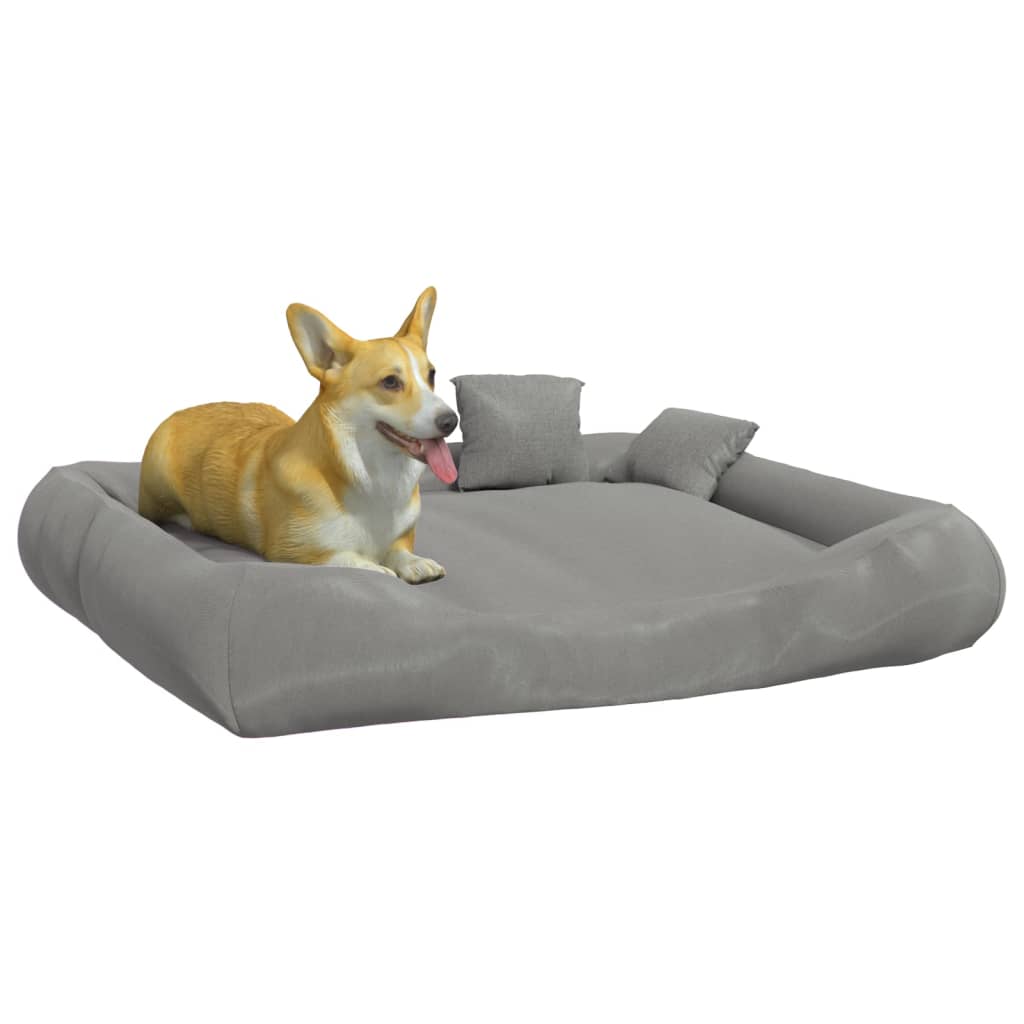 vidaXL Koiran sänky tyynyillä harmaa 115x100x20 cm Oxford kangas