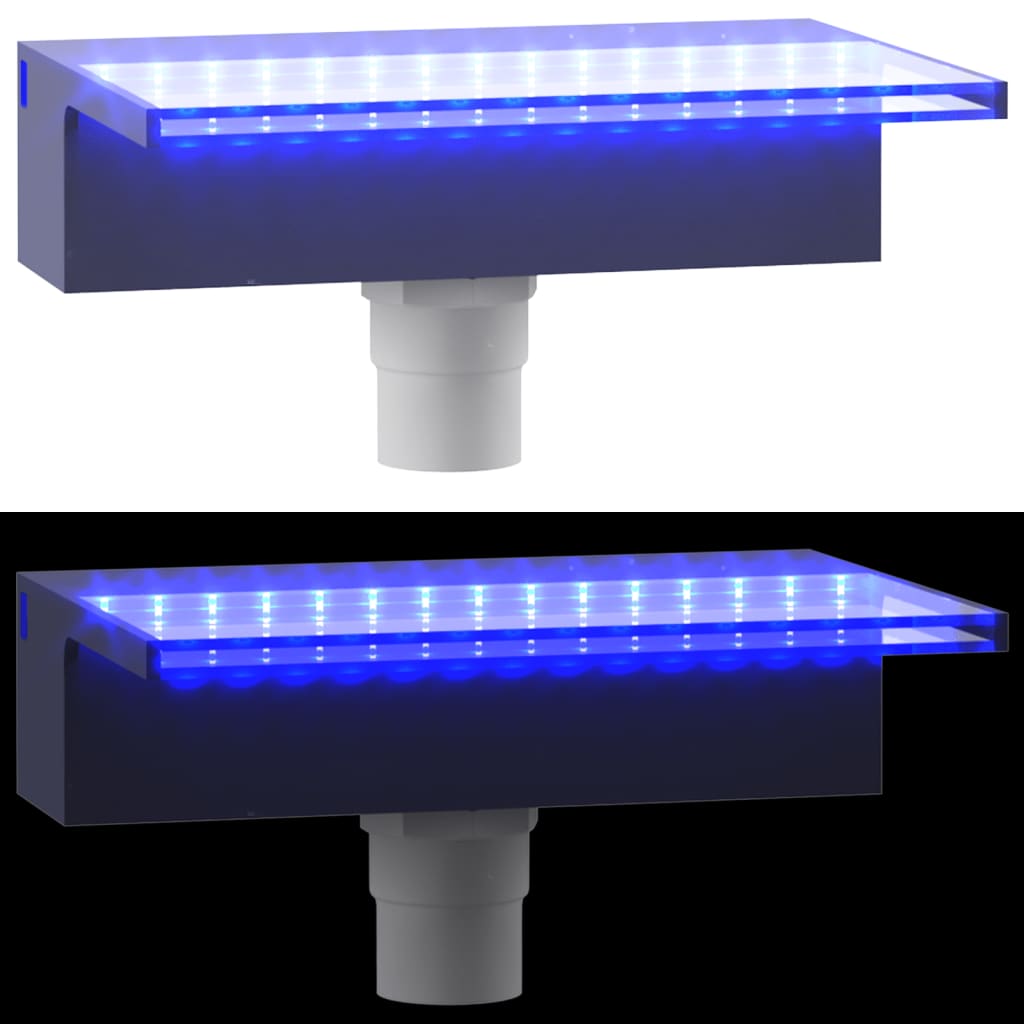 vidaXL Vesiputous RGB LED-valoilla akryyli 30 cm
