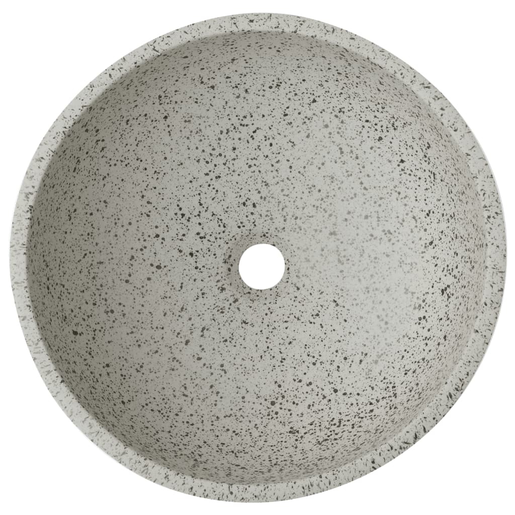 vidaXL Pesuallas työtasolle harmaa pyöreä Φ41x14 cm keraaminen