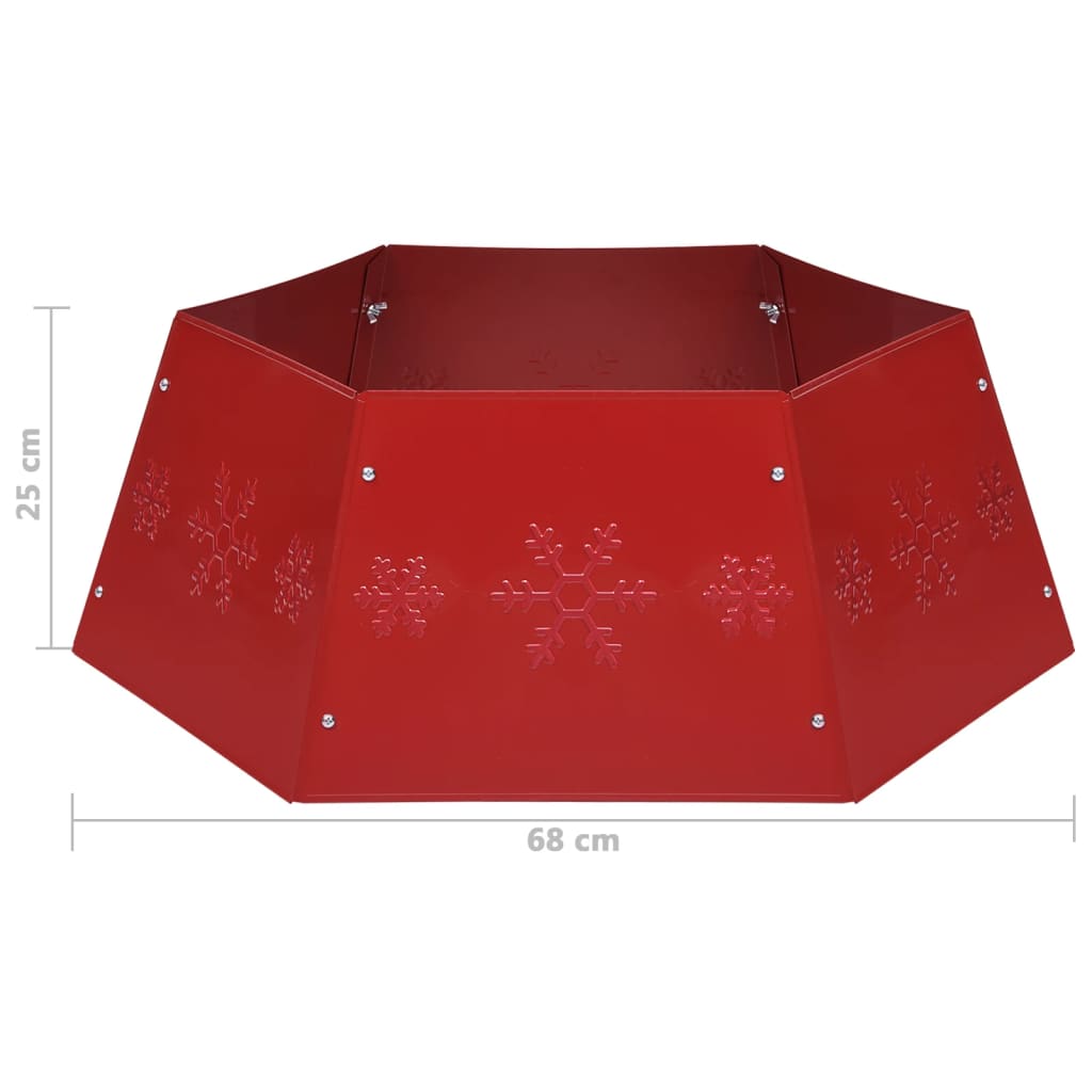 vidaXL Joulukuusen helma punainen Ø68x25 cm
