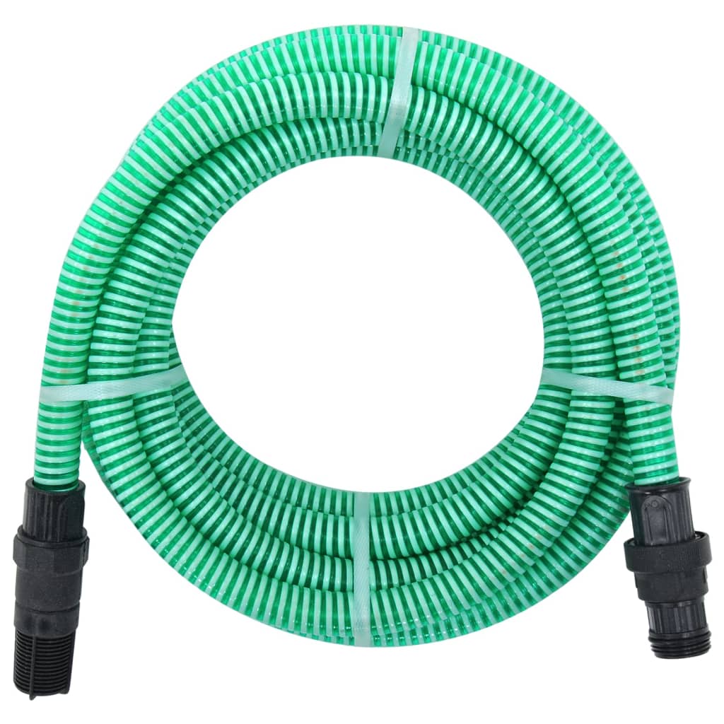 vidaXL Imuletku PVC-liittimillä vihreä 1" 10 m PVC