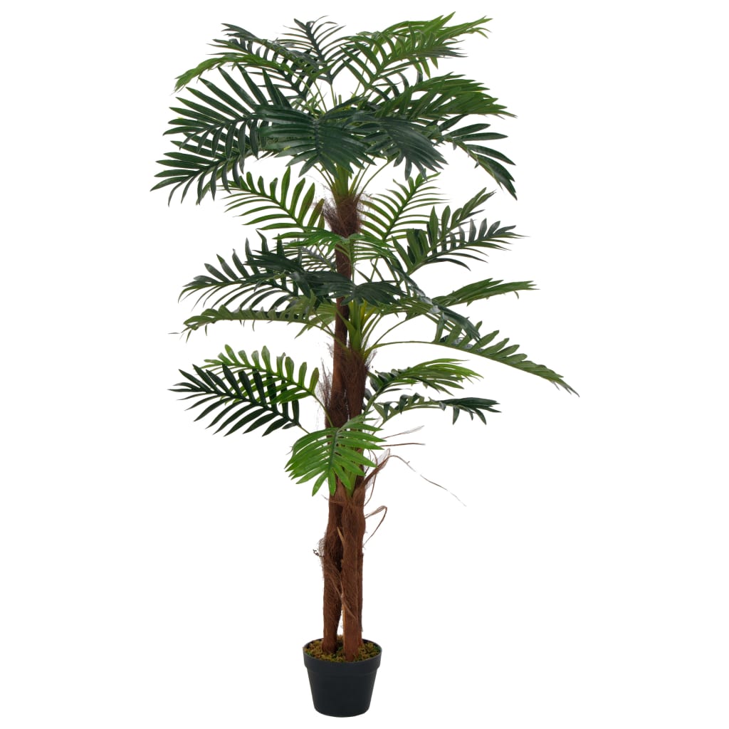 vidaXL Tekokasvi palmu ruukulla vihreä 165 cm