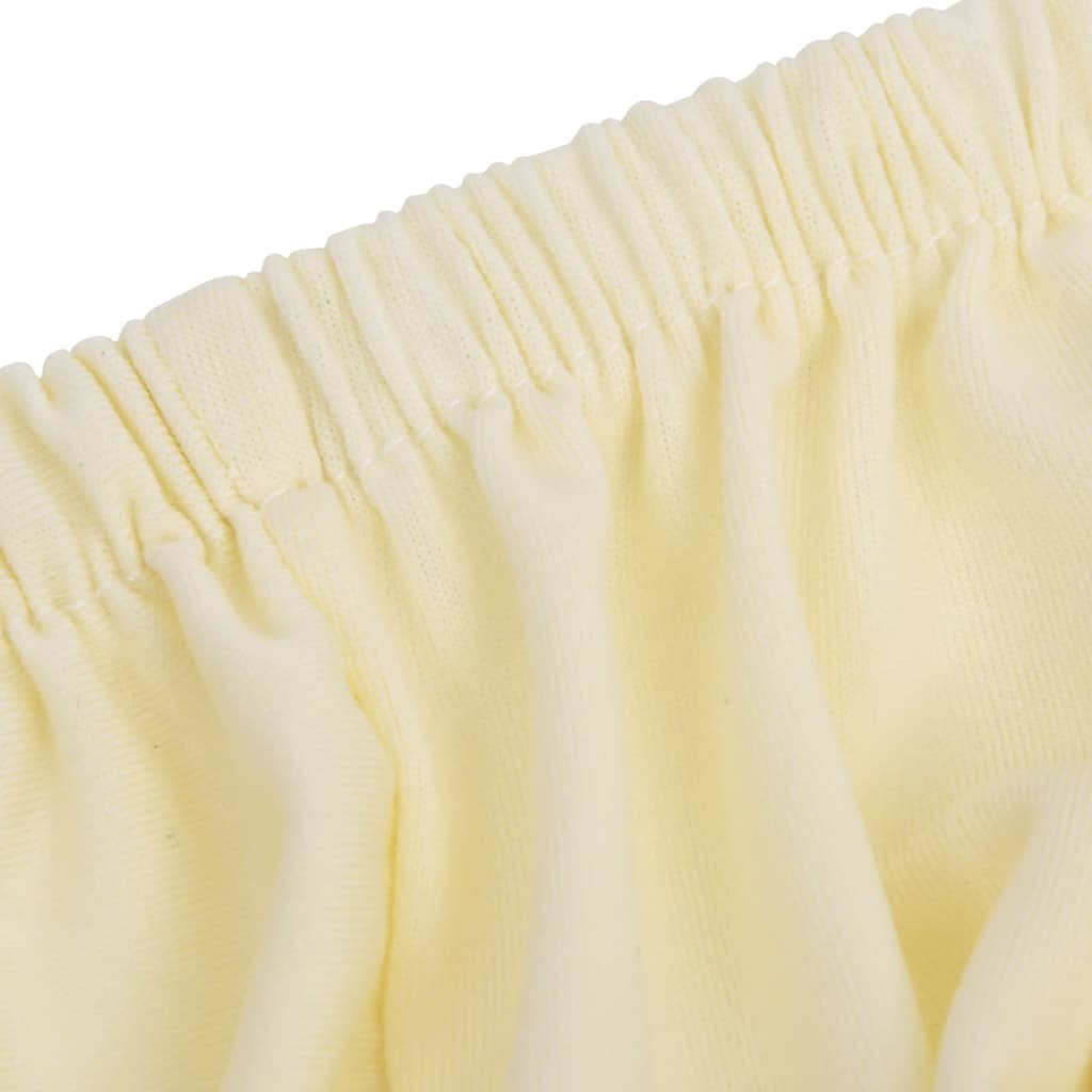 vidaXL Joustava sohvanpäällinen kerma polyesteri jersey