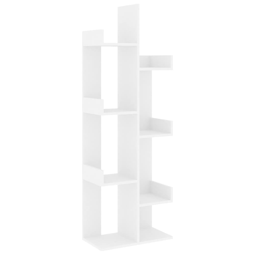 vidaXL Kirjahylly valkoinen 48x25,5x140 cm lastulevy