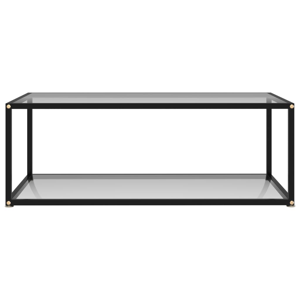 vidaXL Sohvapöytä läpinäkyvä 100x50x35 cm karkaistu lasi