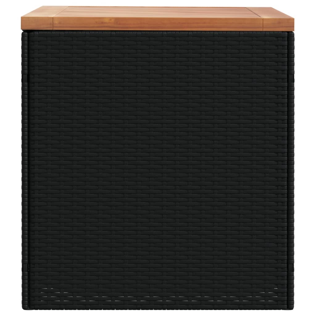 vidaXL Puutarhan säilytyslaatikko musta 110x50x54 cm polyrottinki