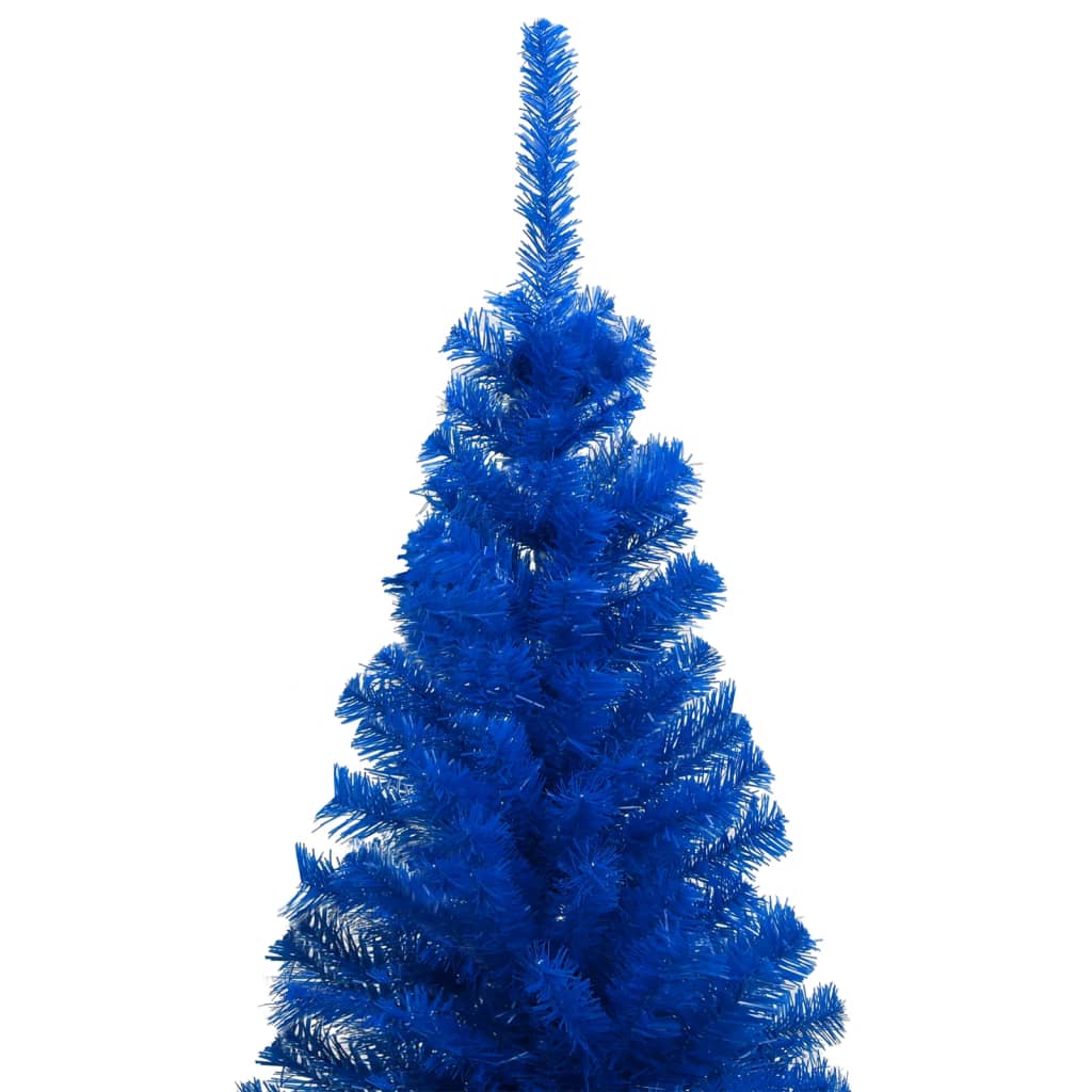 vidaXL Tekojoulukuusi telineellä esivalaistu sininen 240 cm PVC