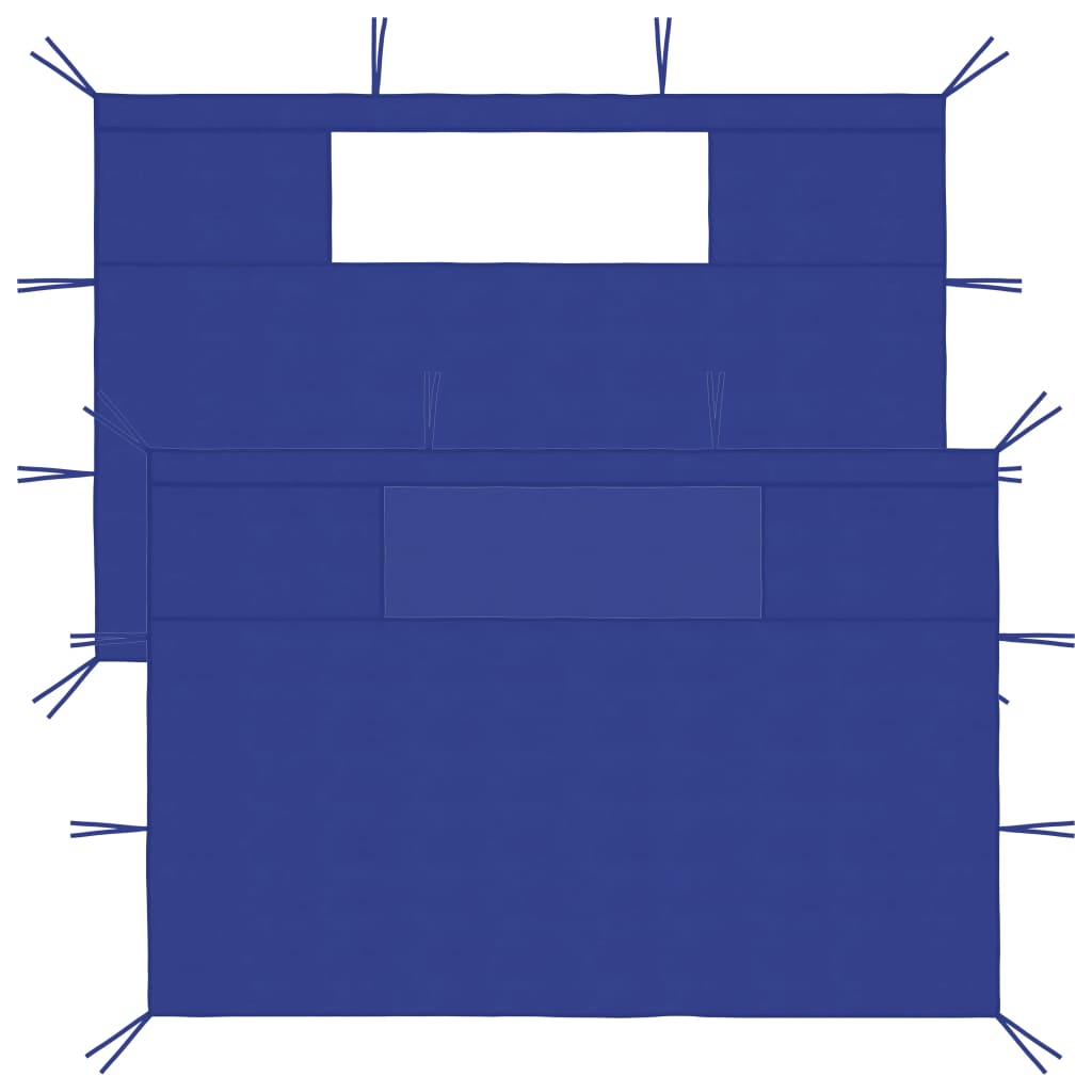 vidaXL Huvimajan sivuseinät ikkunoilla 2 kpl 4,5x2,1 m sininen 70 g/m²