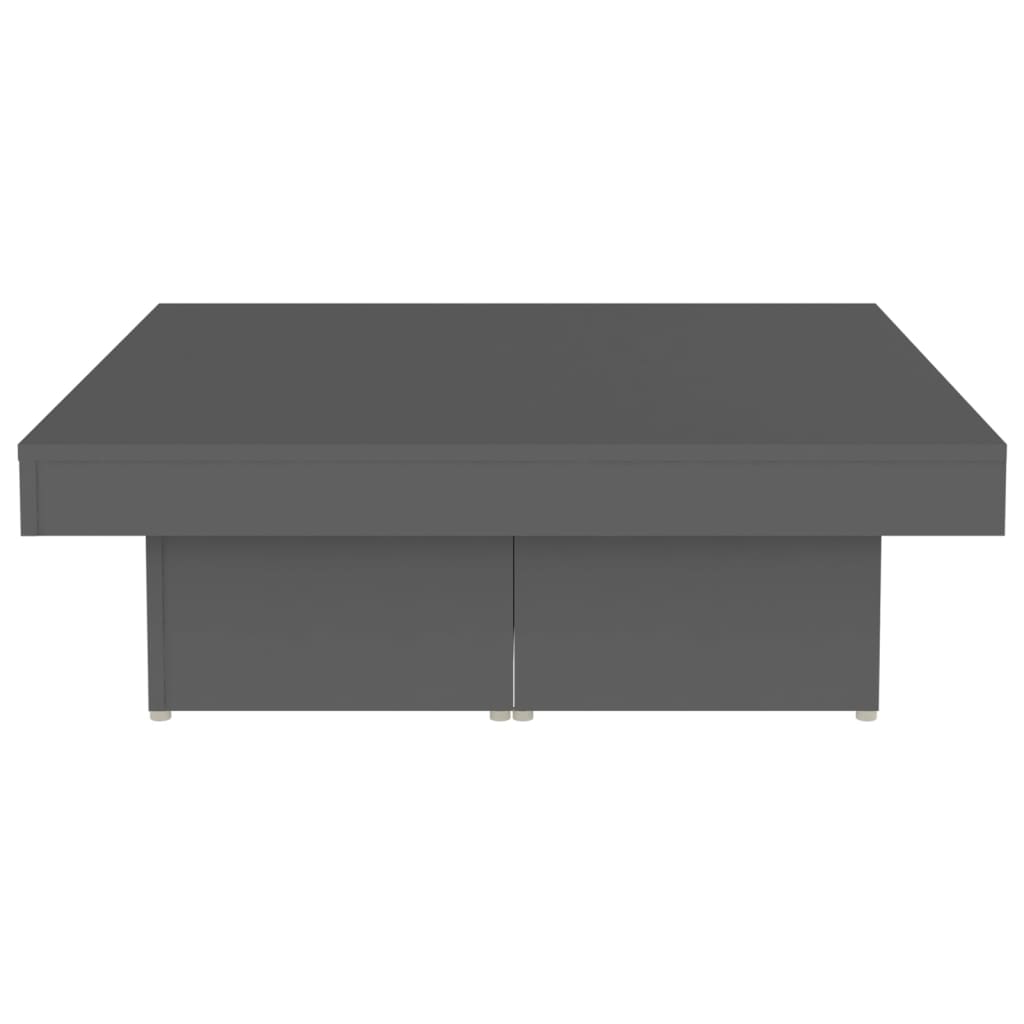 vidaXL Sohvapöytä harmaa 90x90x28 cm lastulevy