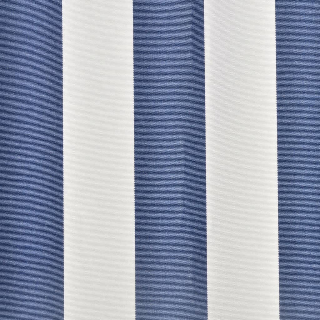vidaXL Markiisikangas sininen & valkoinen 4 x 3 m (ei sisällä runkoa)