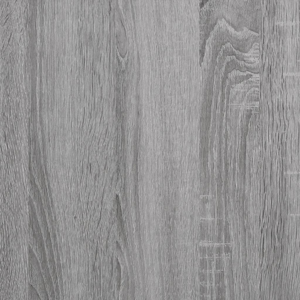 vidaXL Sivupöytä pyörillä harmaa Sonoma 50x35x55,5 cm tekninen puu